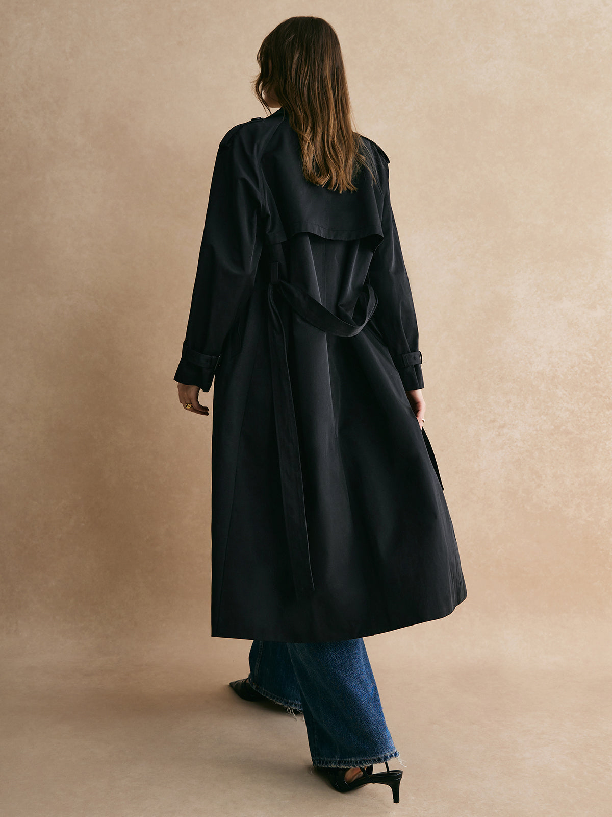 Casual Pockets Long Trench Coat-CALLISTARI