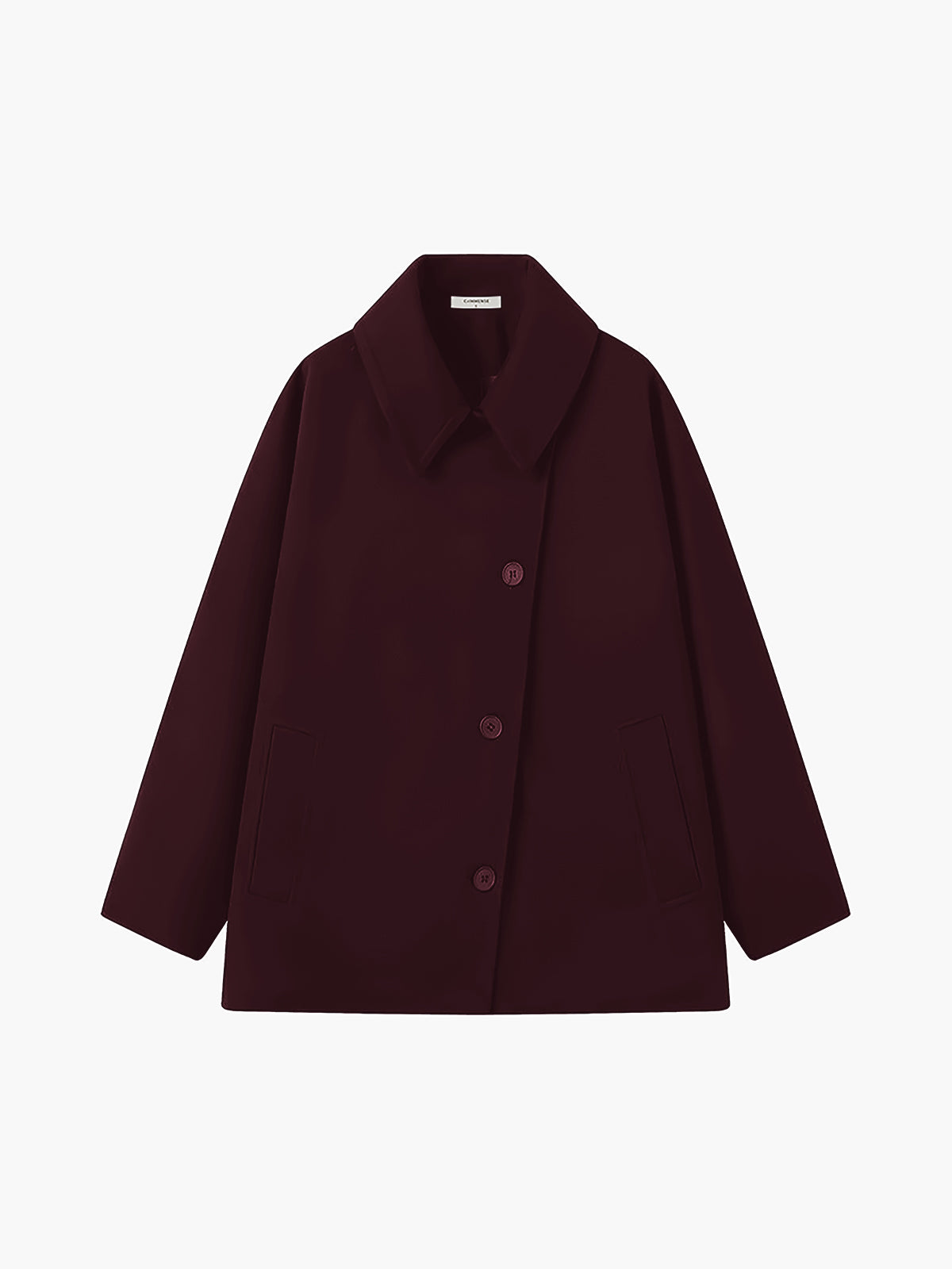 Solid Oversized Pocket Button Coat-CALLISTARI