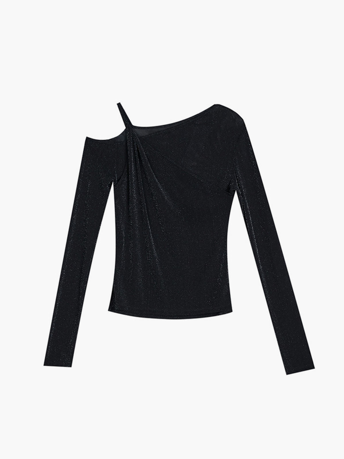 Callistari Asymmetrical Purl Slim Blouse-CALLISTARI