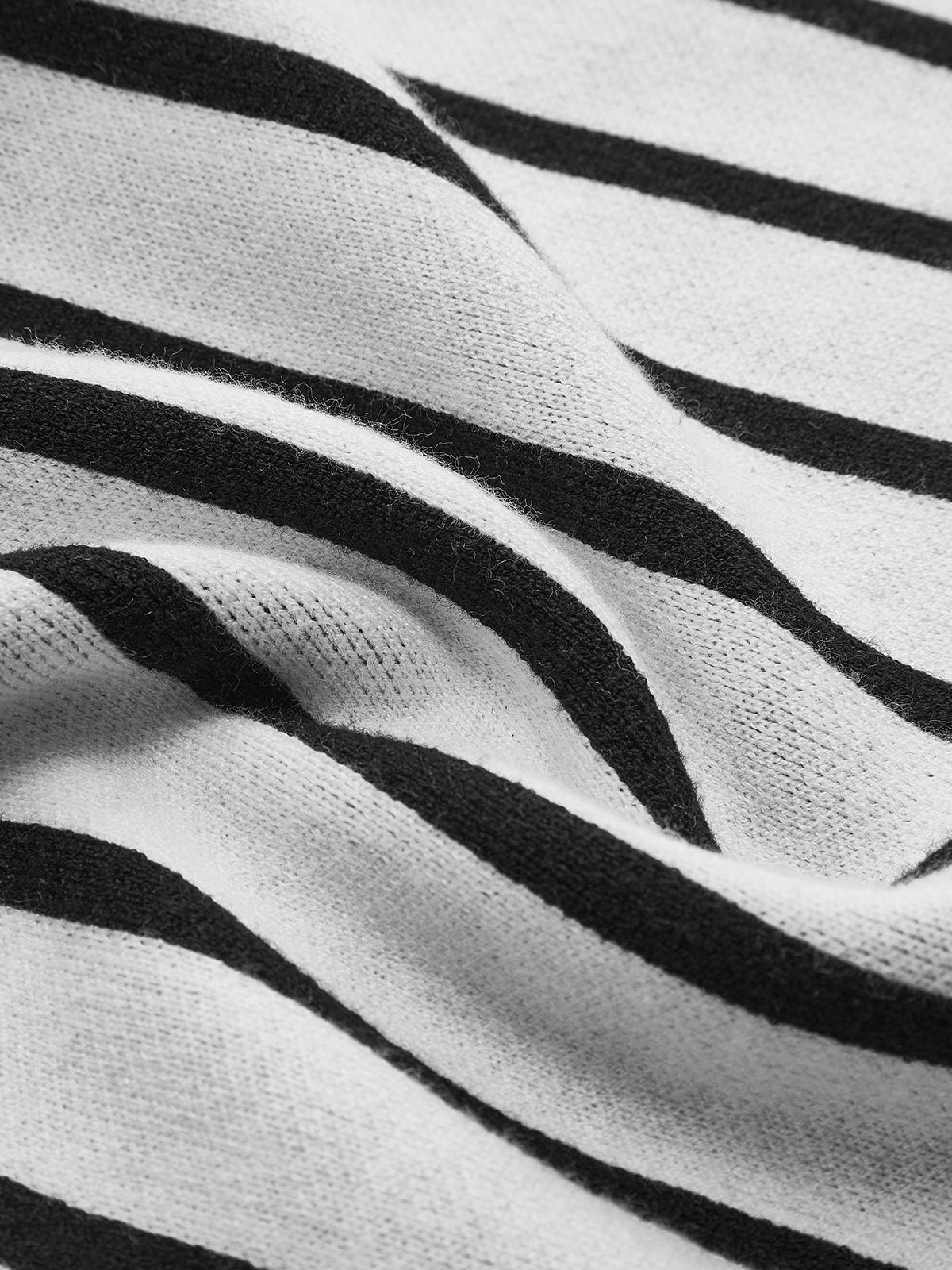 Contrast Pinstripe Slim Sweater Dress-CALLISTARI