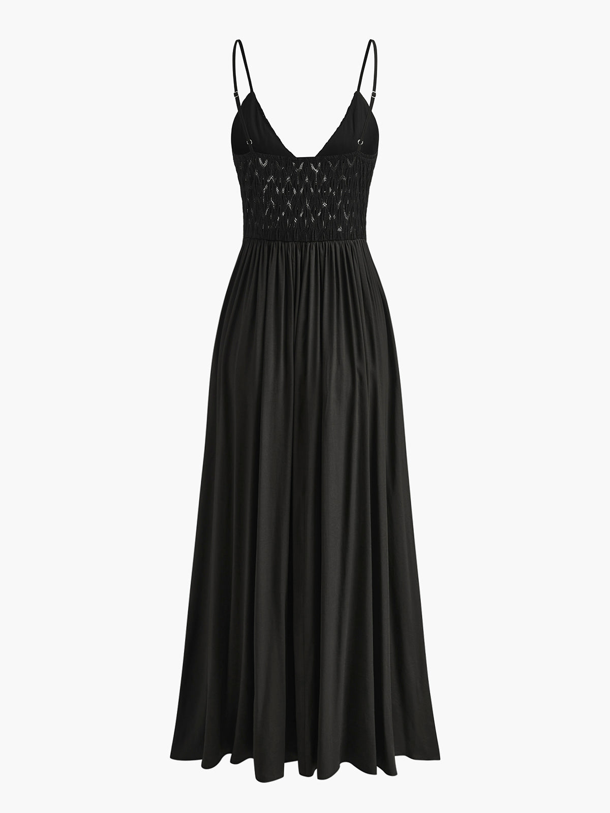 Deep V-Neck Pleated Cozy Cami Dress-CALLISTARI
