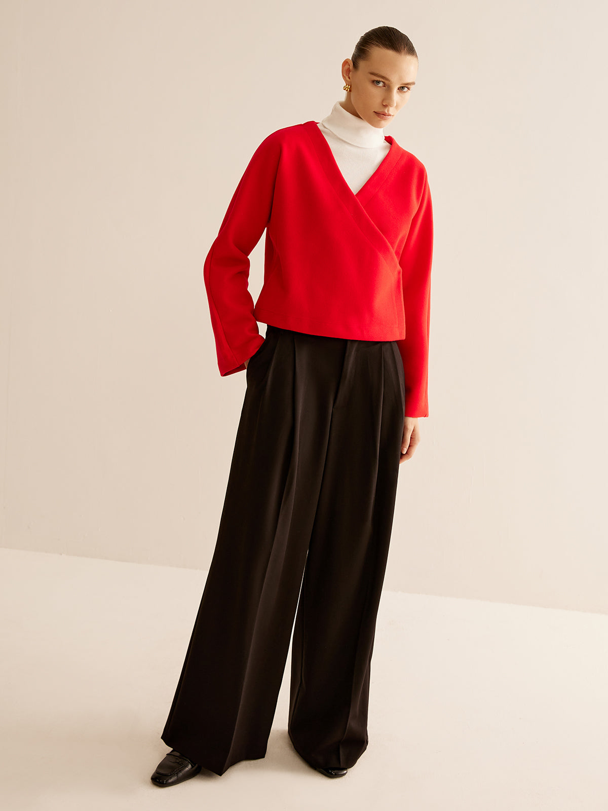 V-Neck Criss Cross Jacket-CALLISTARI