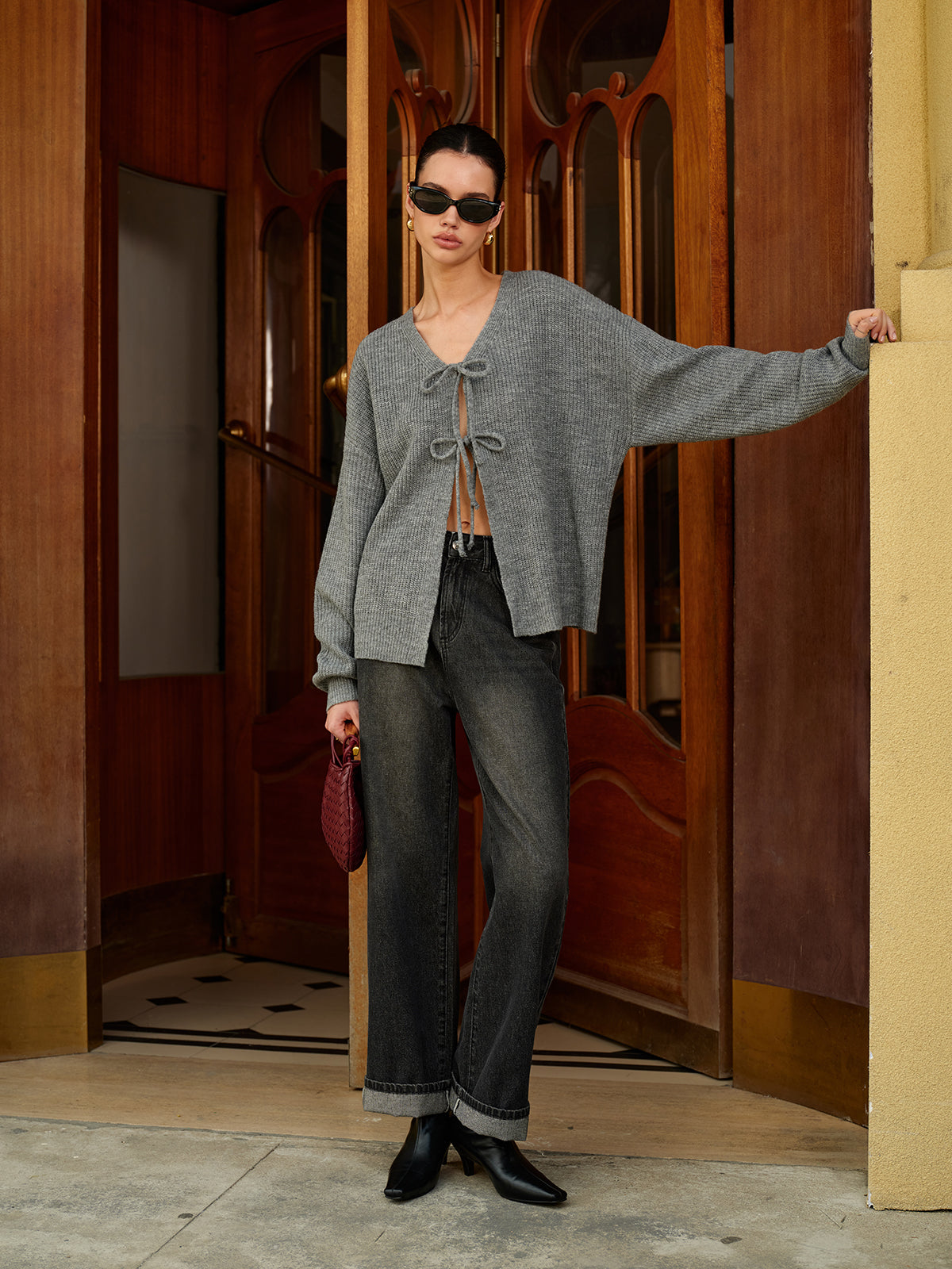 Pockets Straight Denim Pants-CALLISTARI