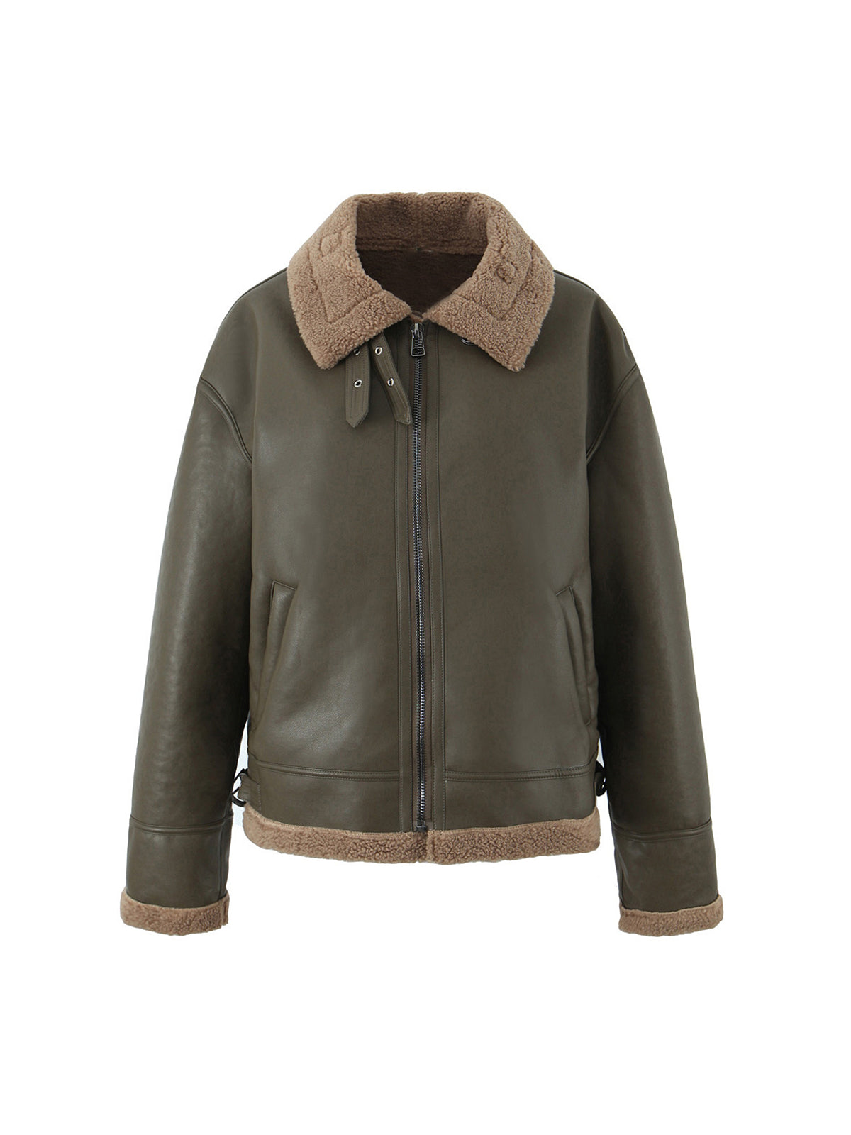 Warm Faux Leather Biker Jacket-CALLISTARI