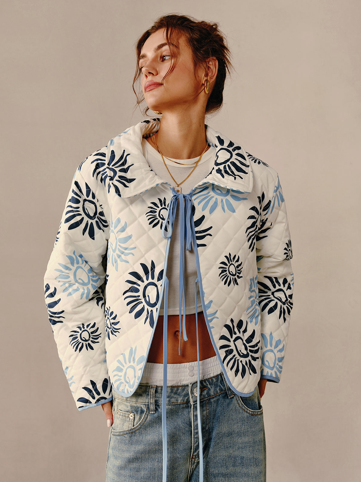 Two Way Lace Up Lapel Jacket-CALLISTARI