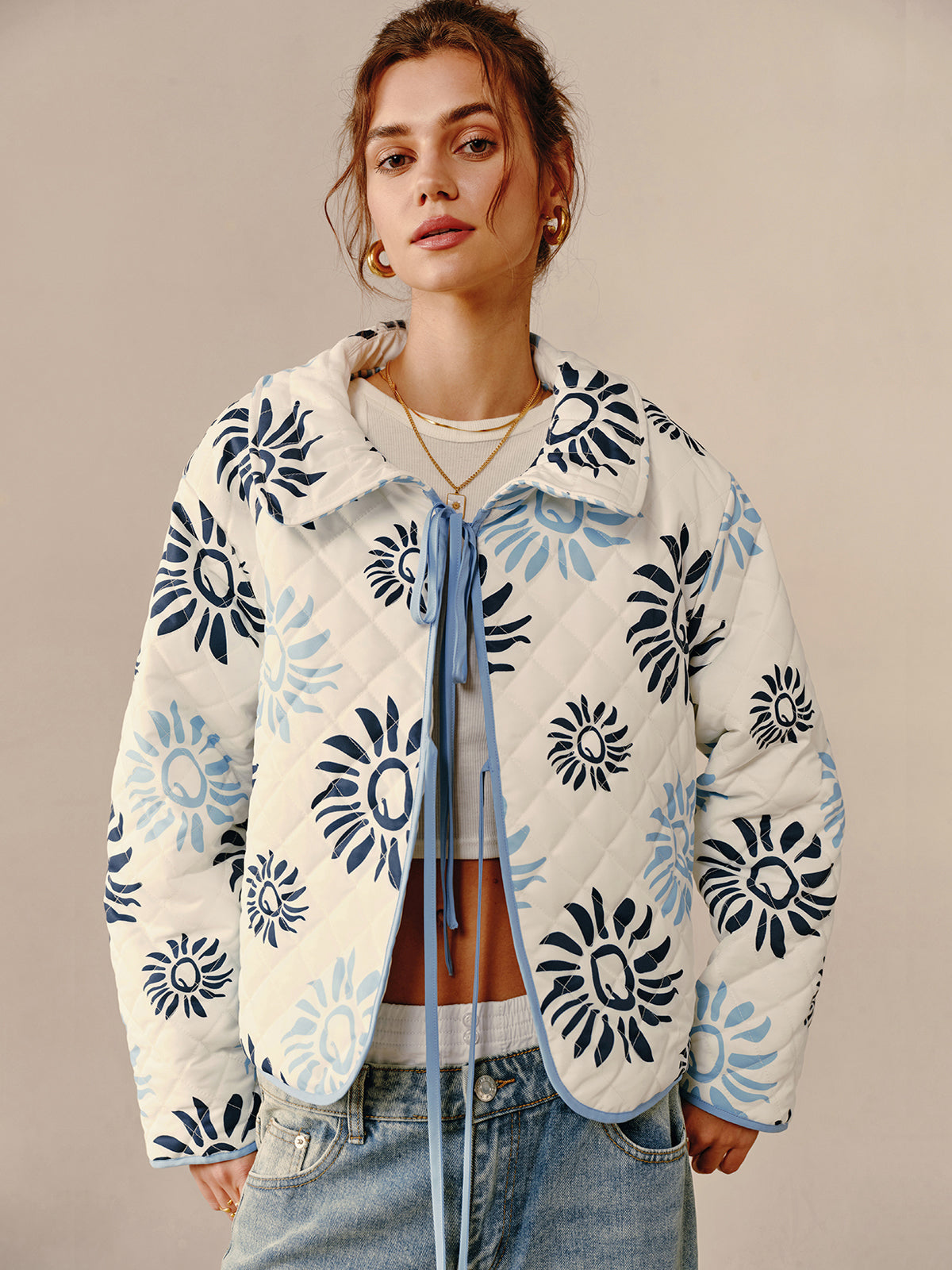 Two Way Lace Up Lapel Jacket-CALLISTARI