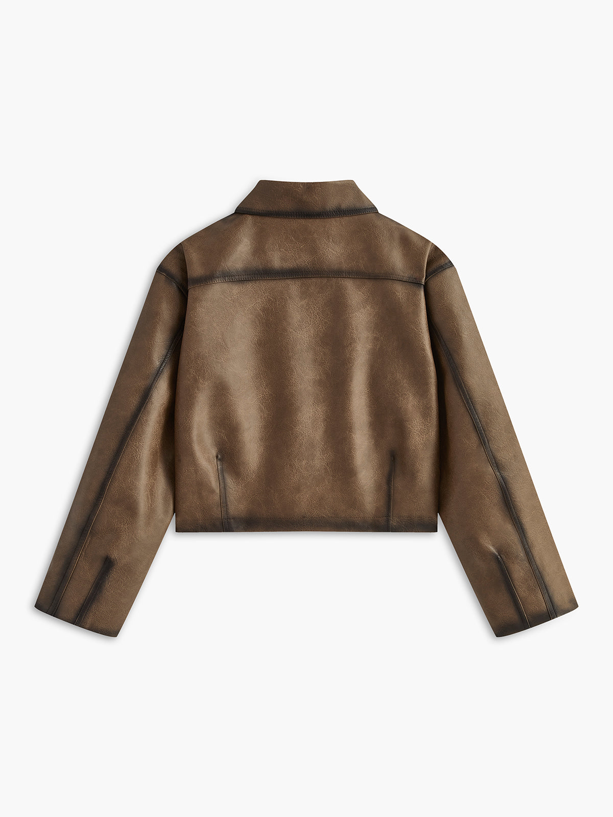 Retro Piping PU Leather Jacket-CALLISTARI