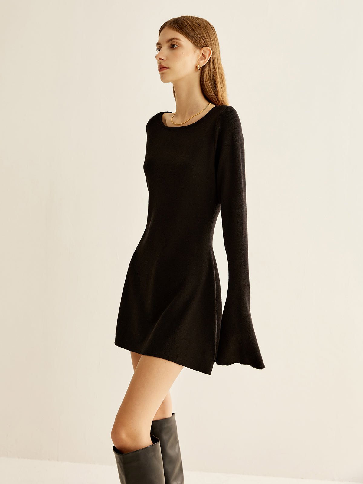 Backless Slim Short Dress-Mesadic