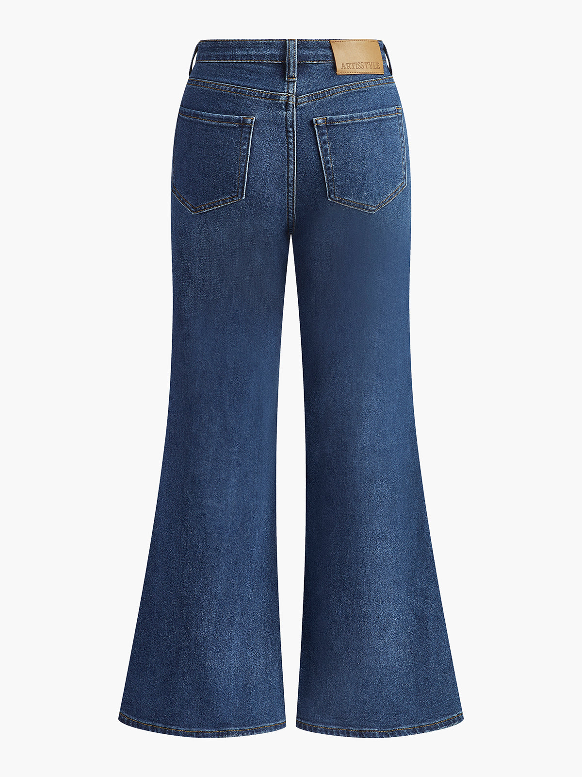 Cotton Denim Bootcut Jeans-Mesadic