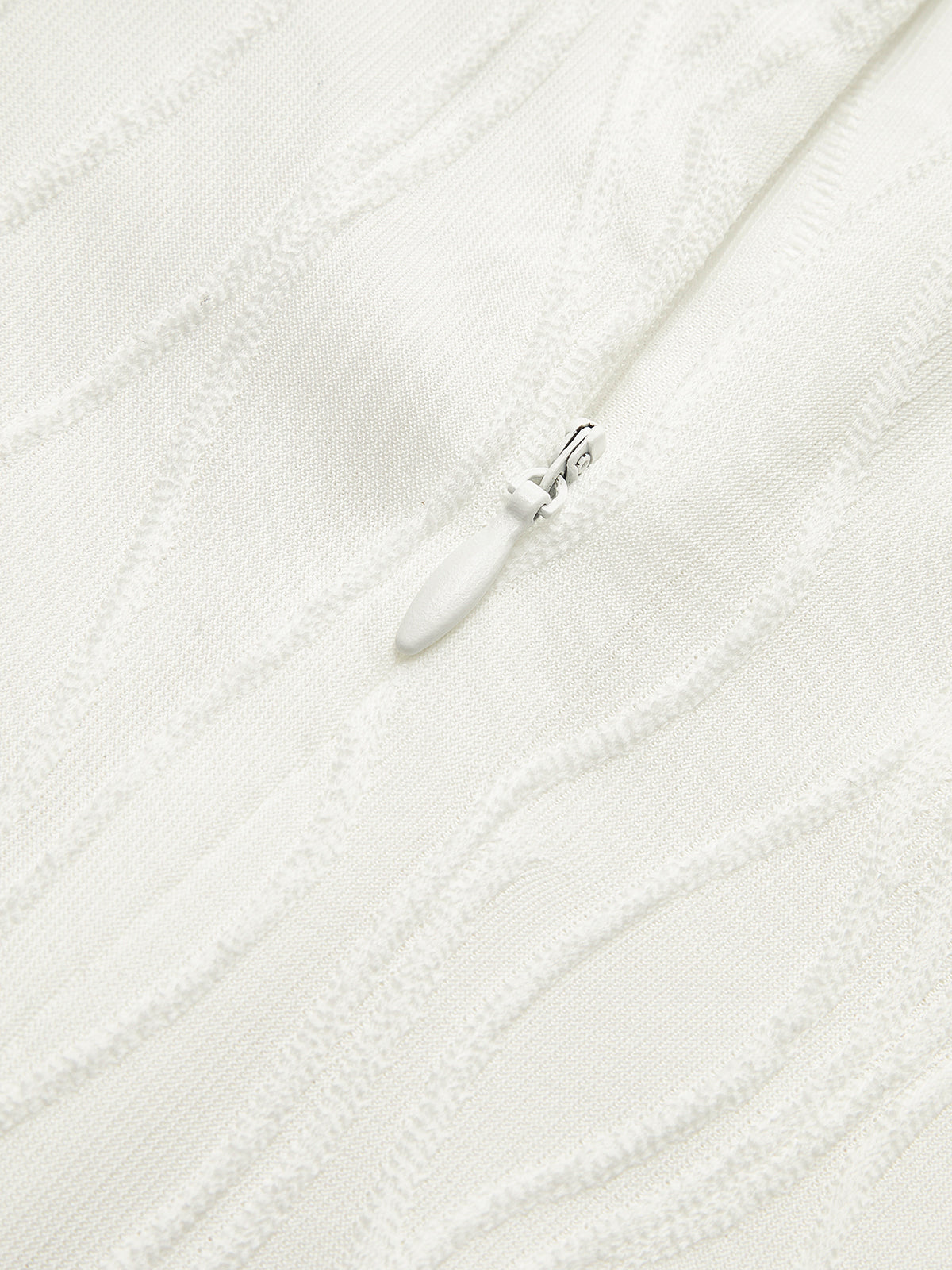 Piping Pleated Zipper Dress-Mesadic