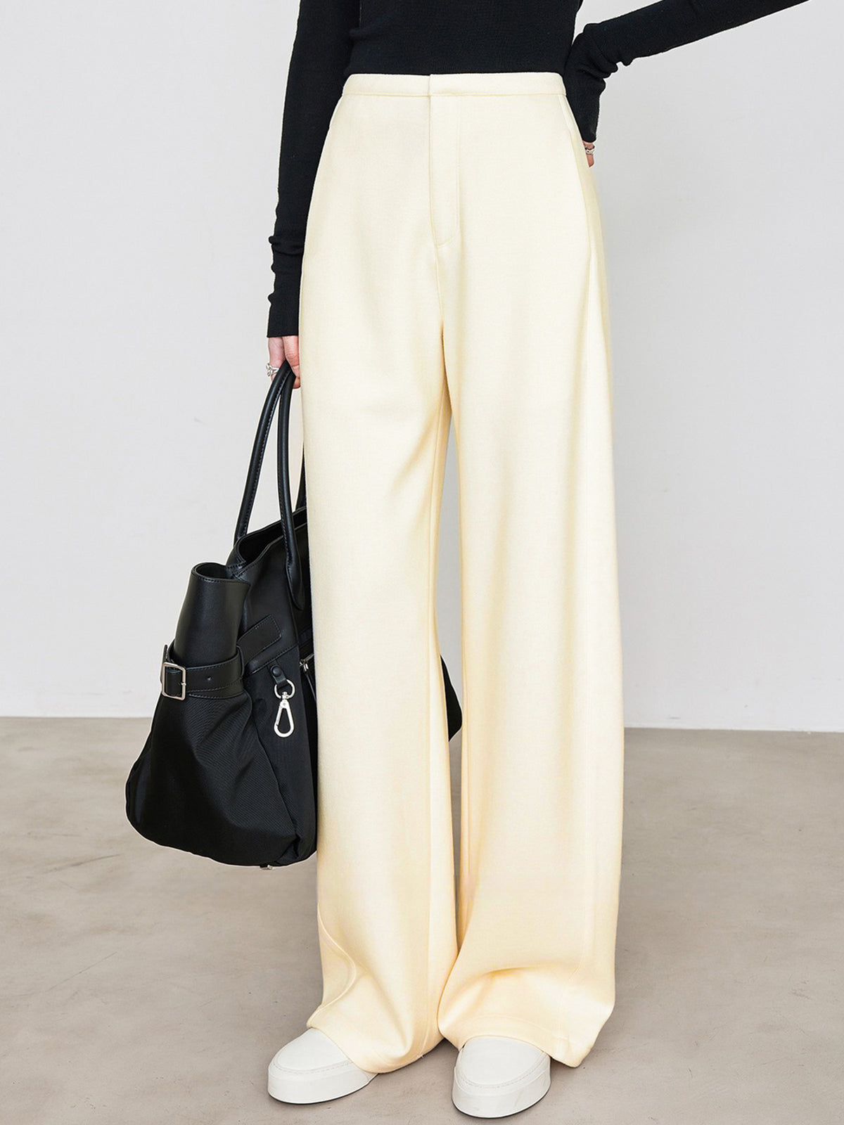 Minimalist Pockets Draped Pants-Mesadic