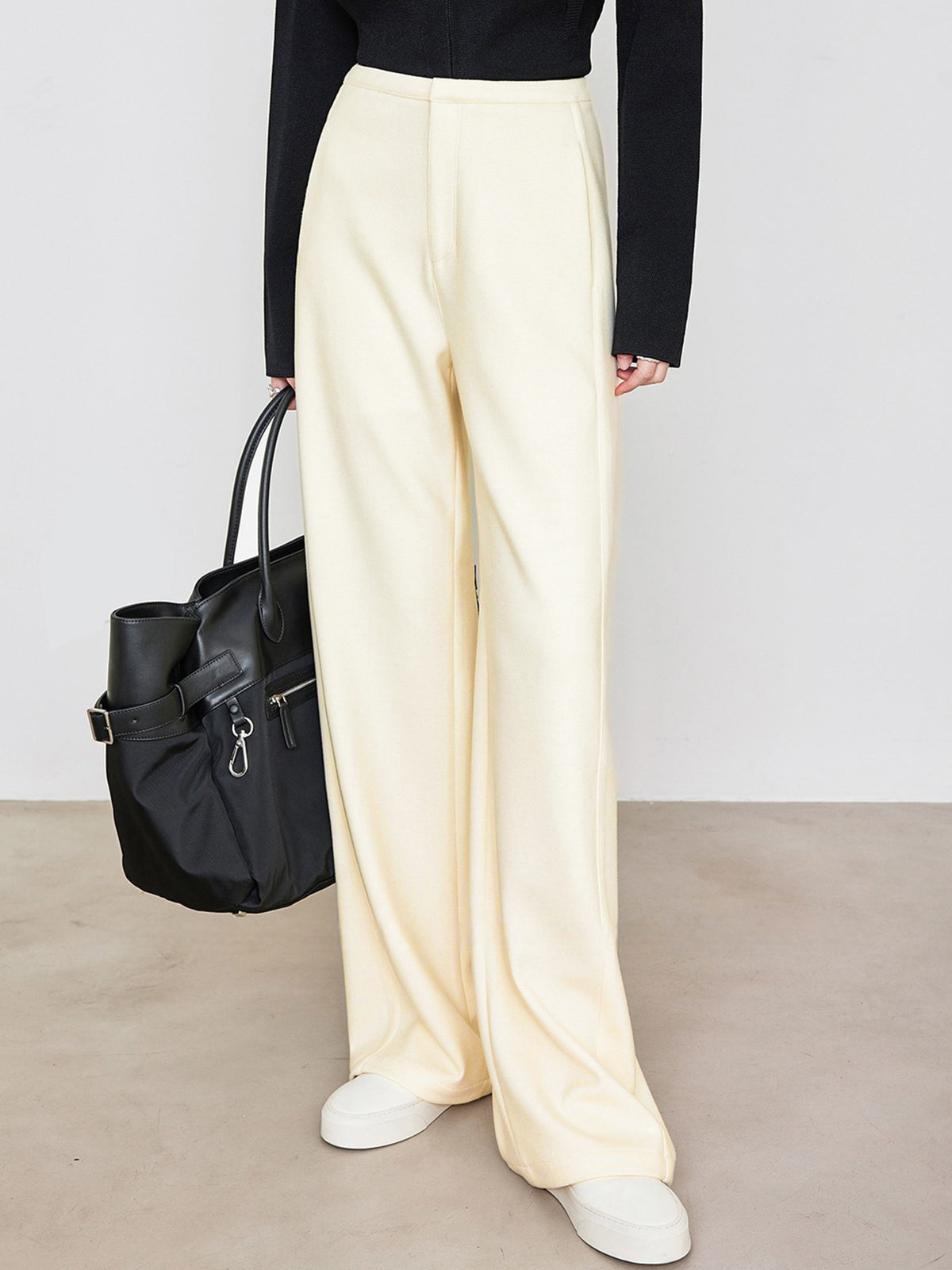 Minimalist Pockets Draped Pants-Mesadic