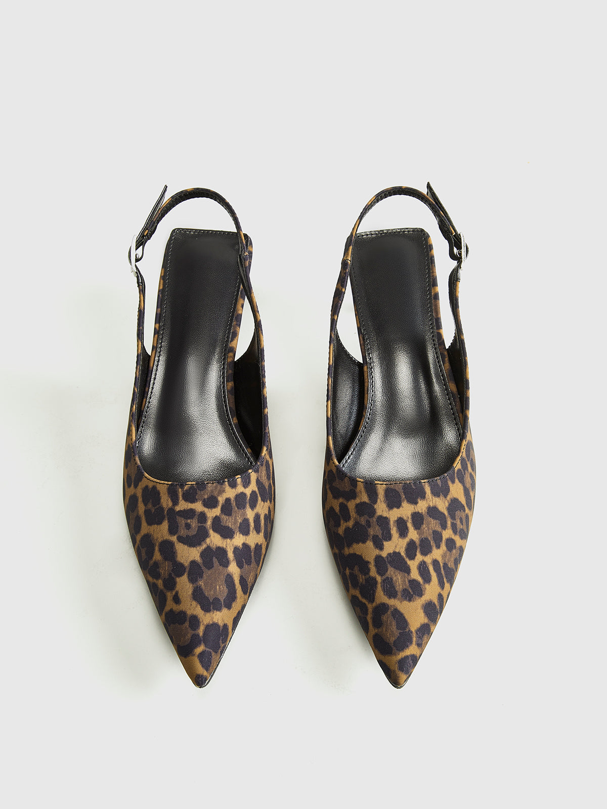 Leopard Kitten Slingback Pumps-Mesadic