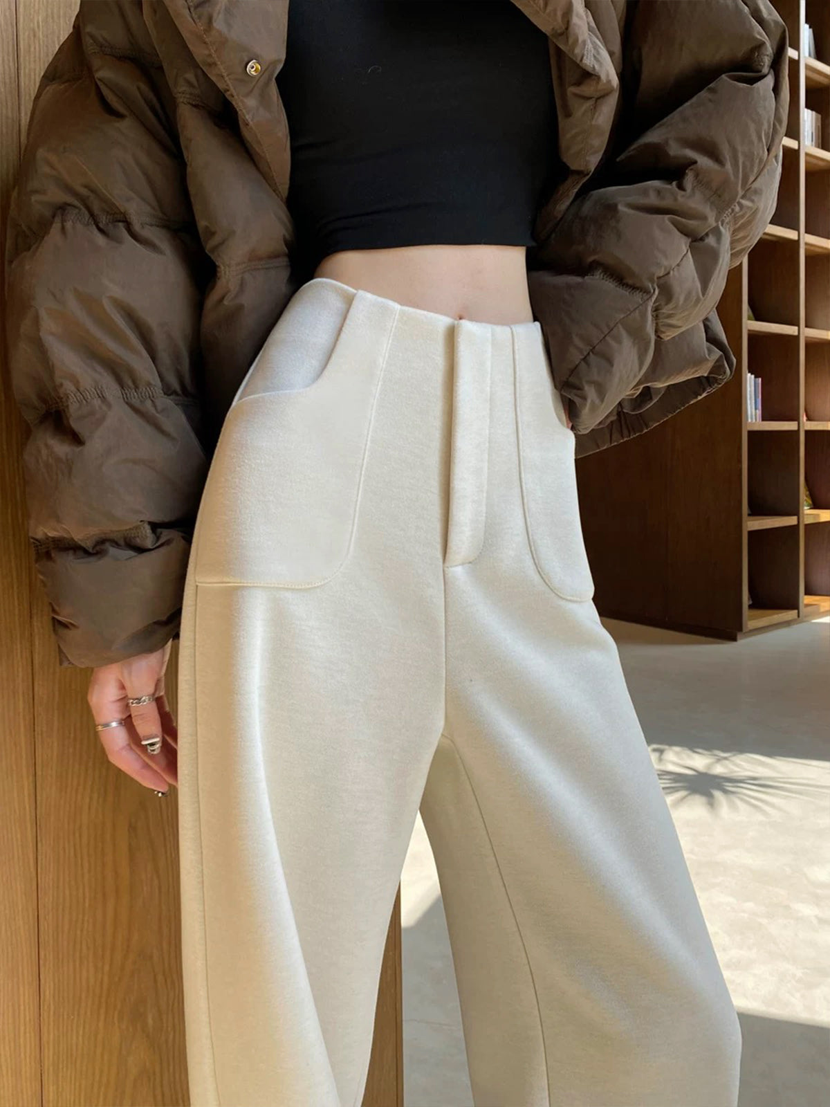 Casual Corduroy Pants Without Belt-Mesadic