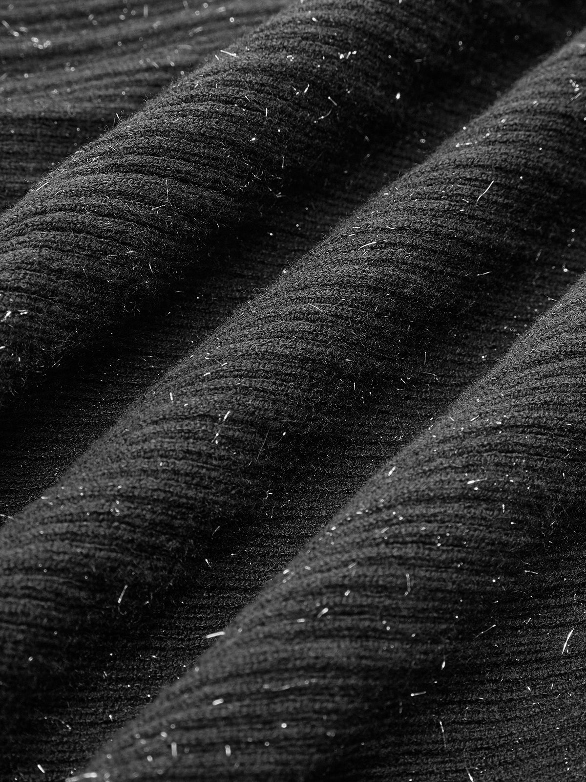 Rhinestone Decor Plain Sweater Dress-Mesadic