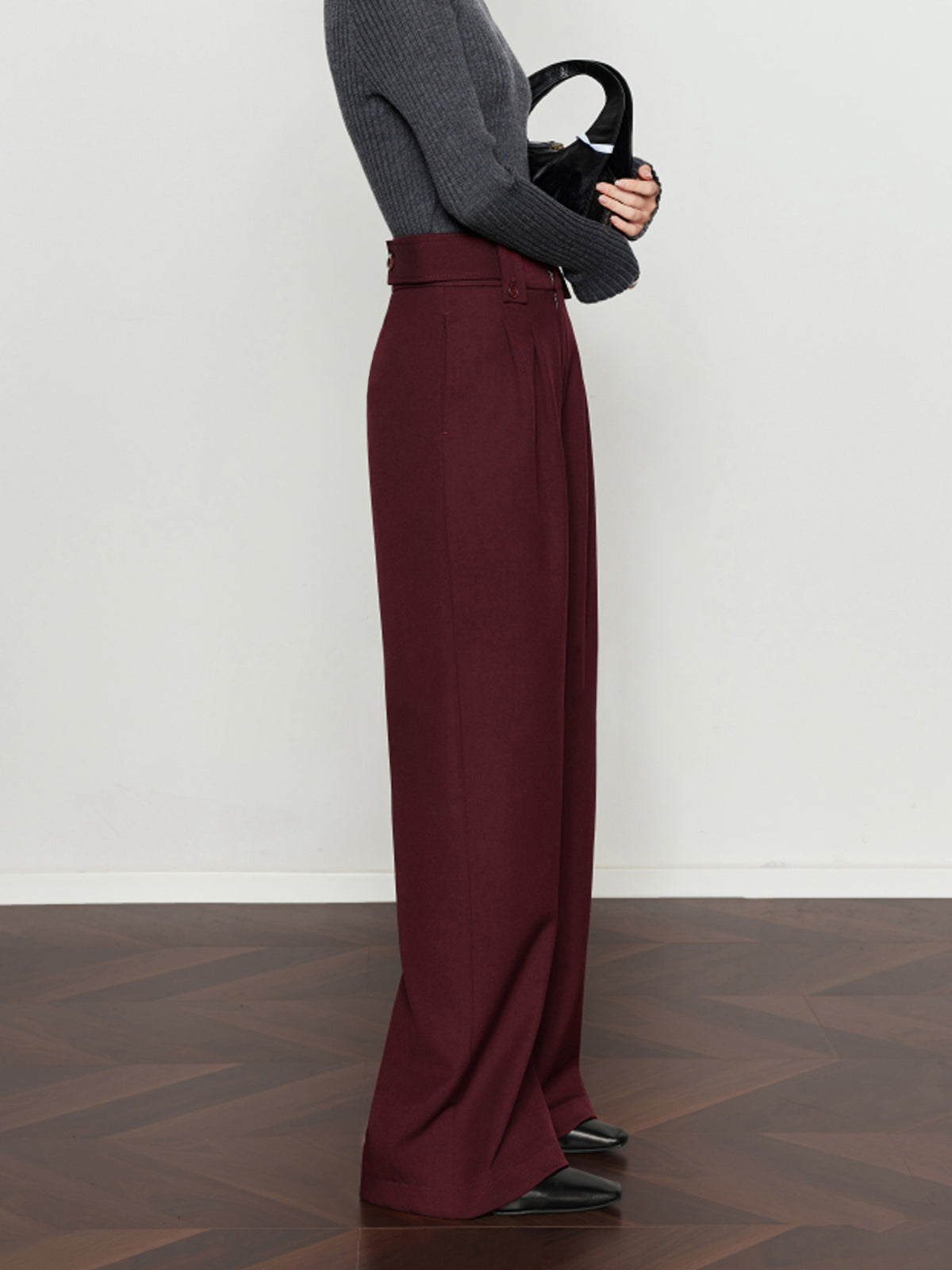 Vintage Pleated Wide-Leg Pants-CALLISTARI