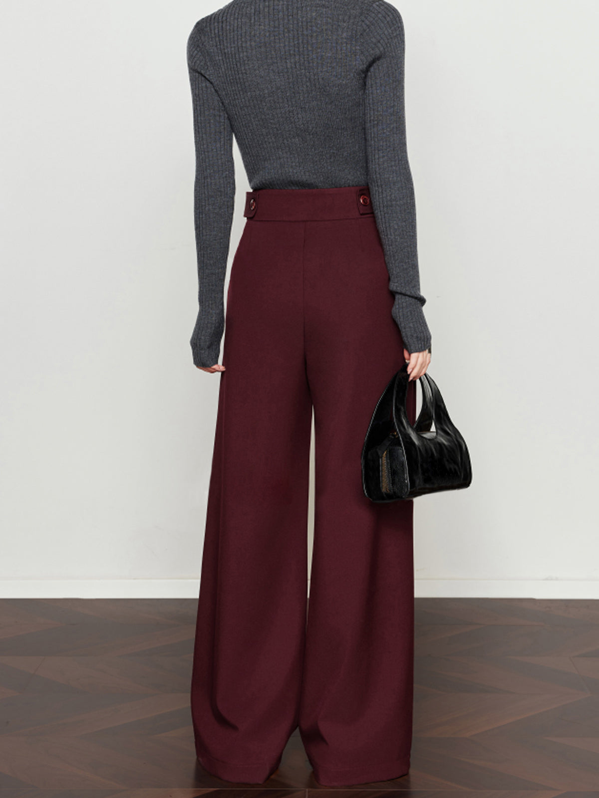 Vintage Pleated Wide-Leg Pants-CALLISTARI