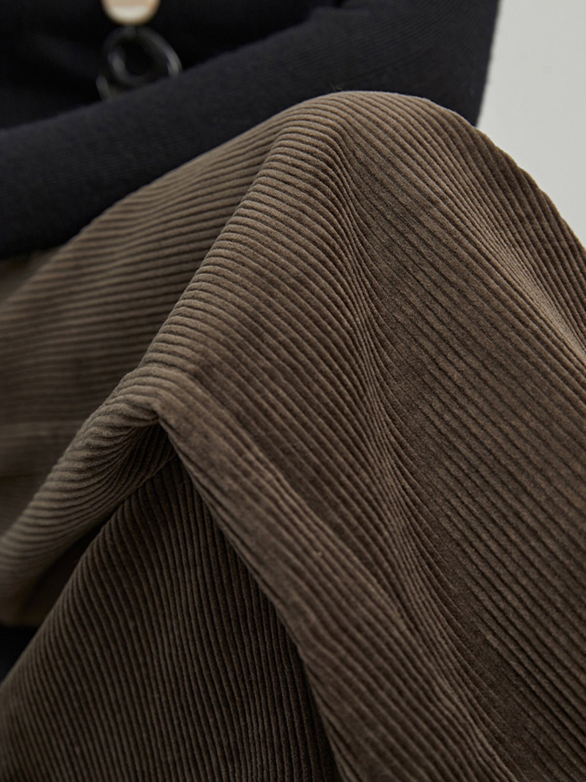 High-Waist Corduroy Draped Pants-Mesadic