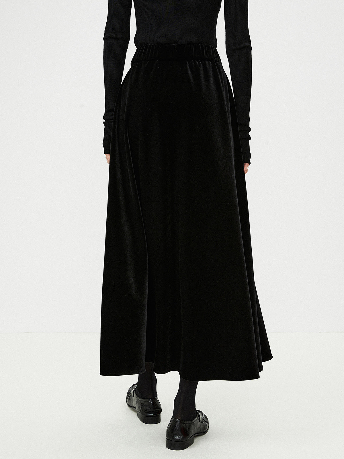 Velvet Flowy Skirt-Mesadic
