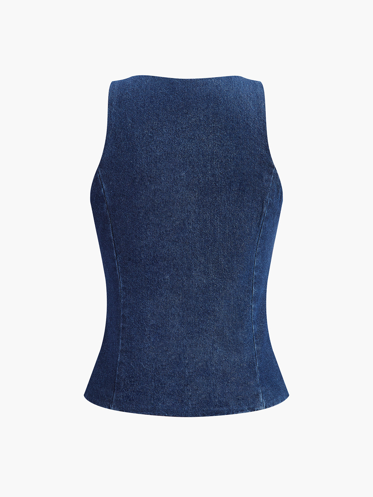 Button Down Denim Vest-Mesadic