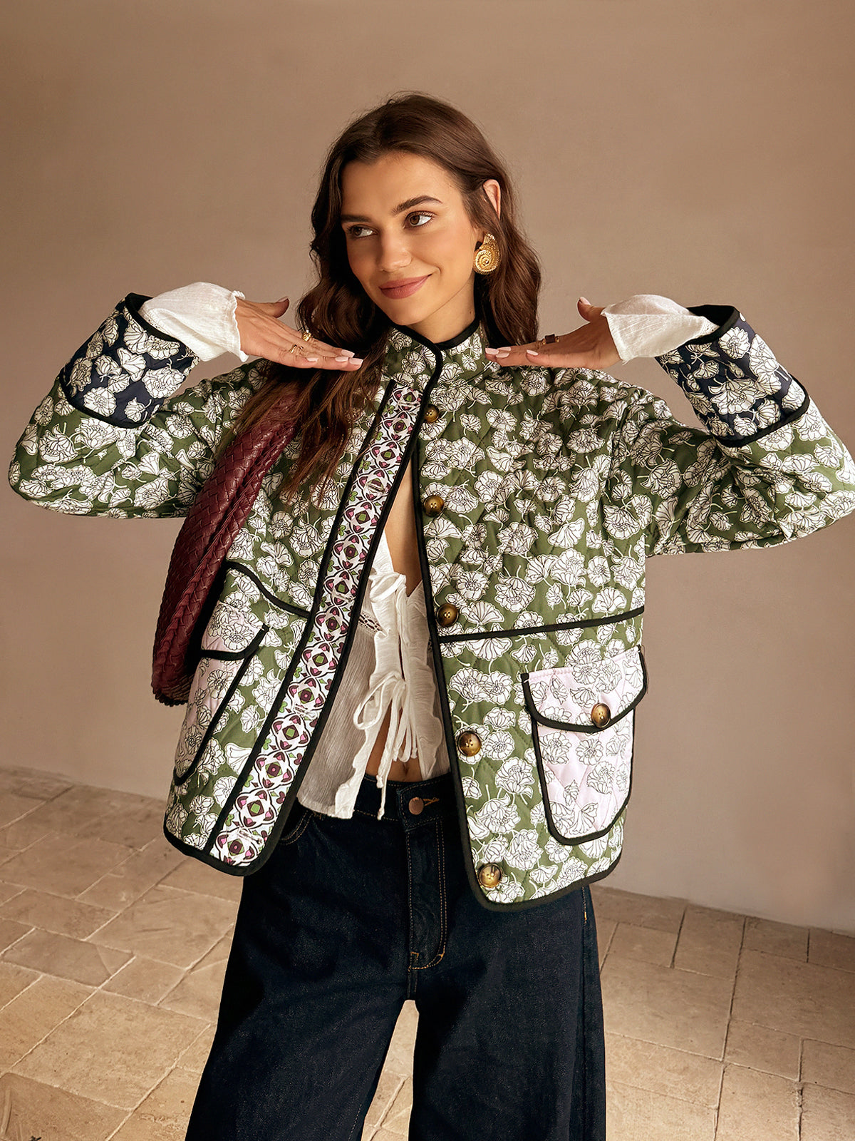 Boheme Flap Pockets Winter Coat-Mesadic