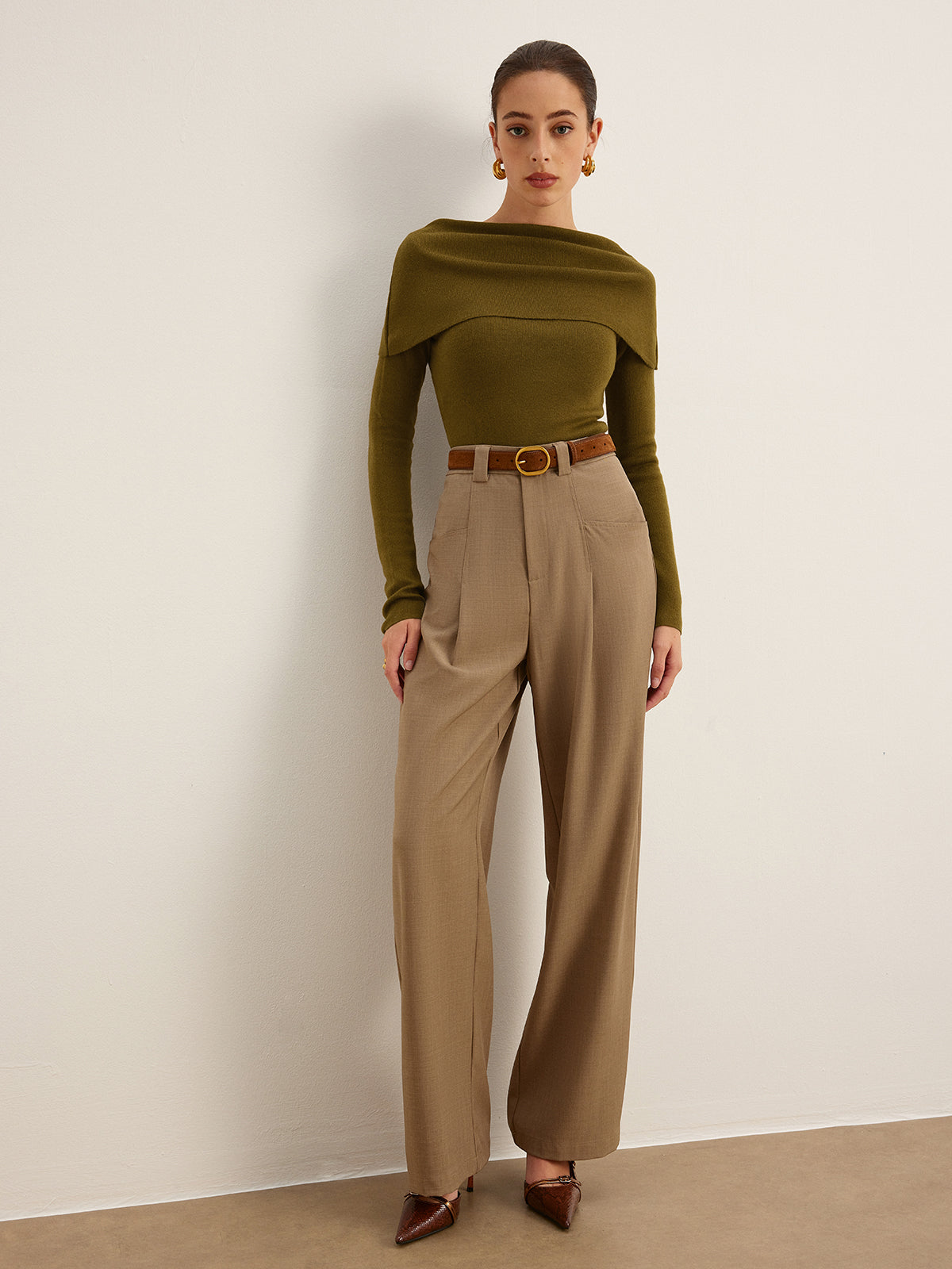 Wool-Blend Skinny Sweater-Mesadic