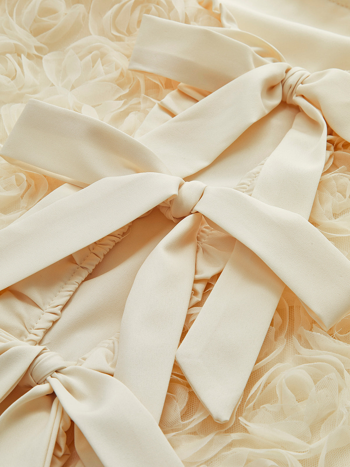 Romance Tie Front Rosette Jacket-Mesadic