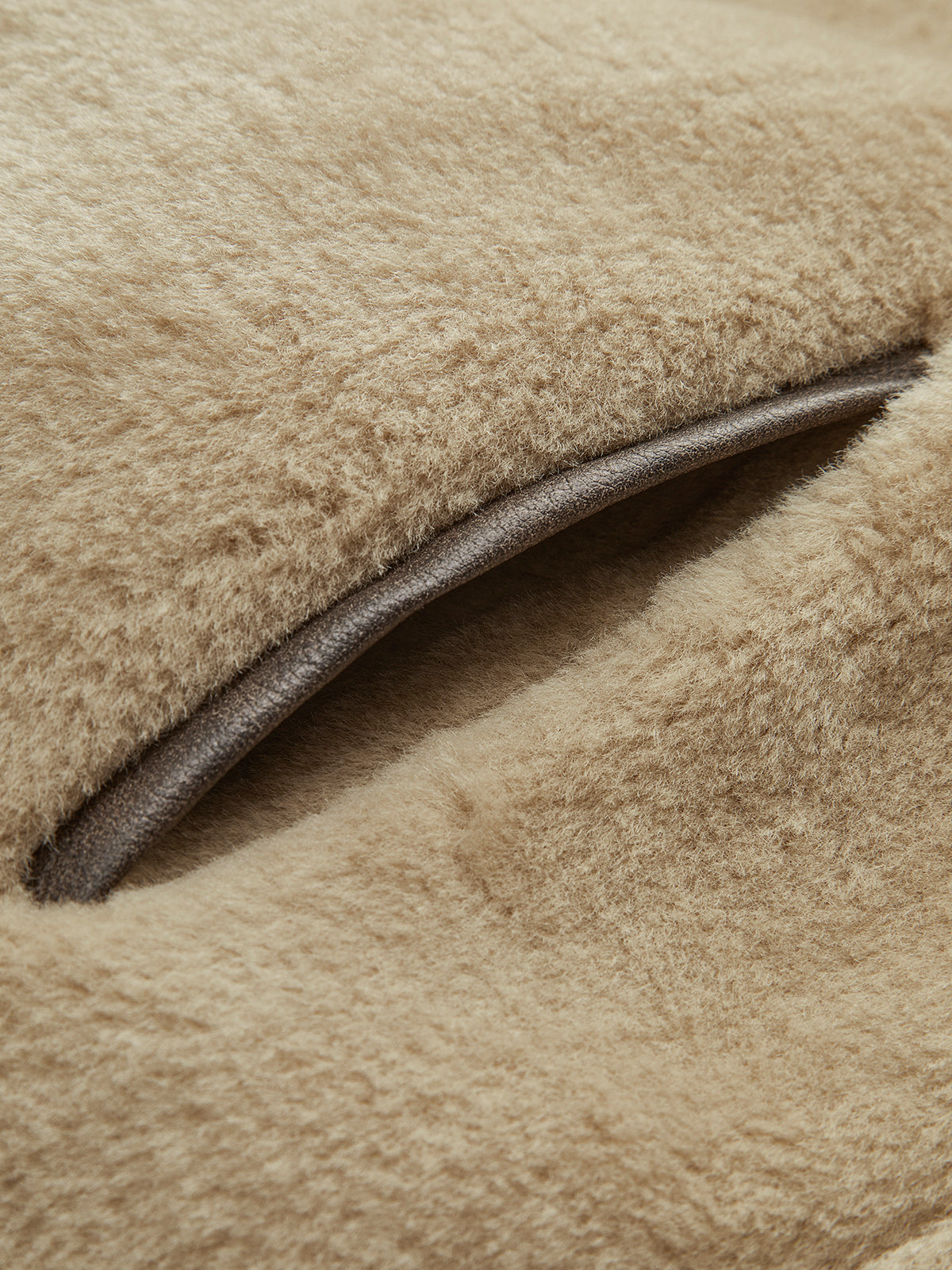 Contrast Piping Shift Minky Coat-Mesadic