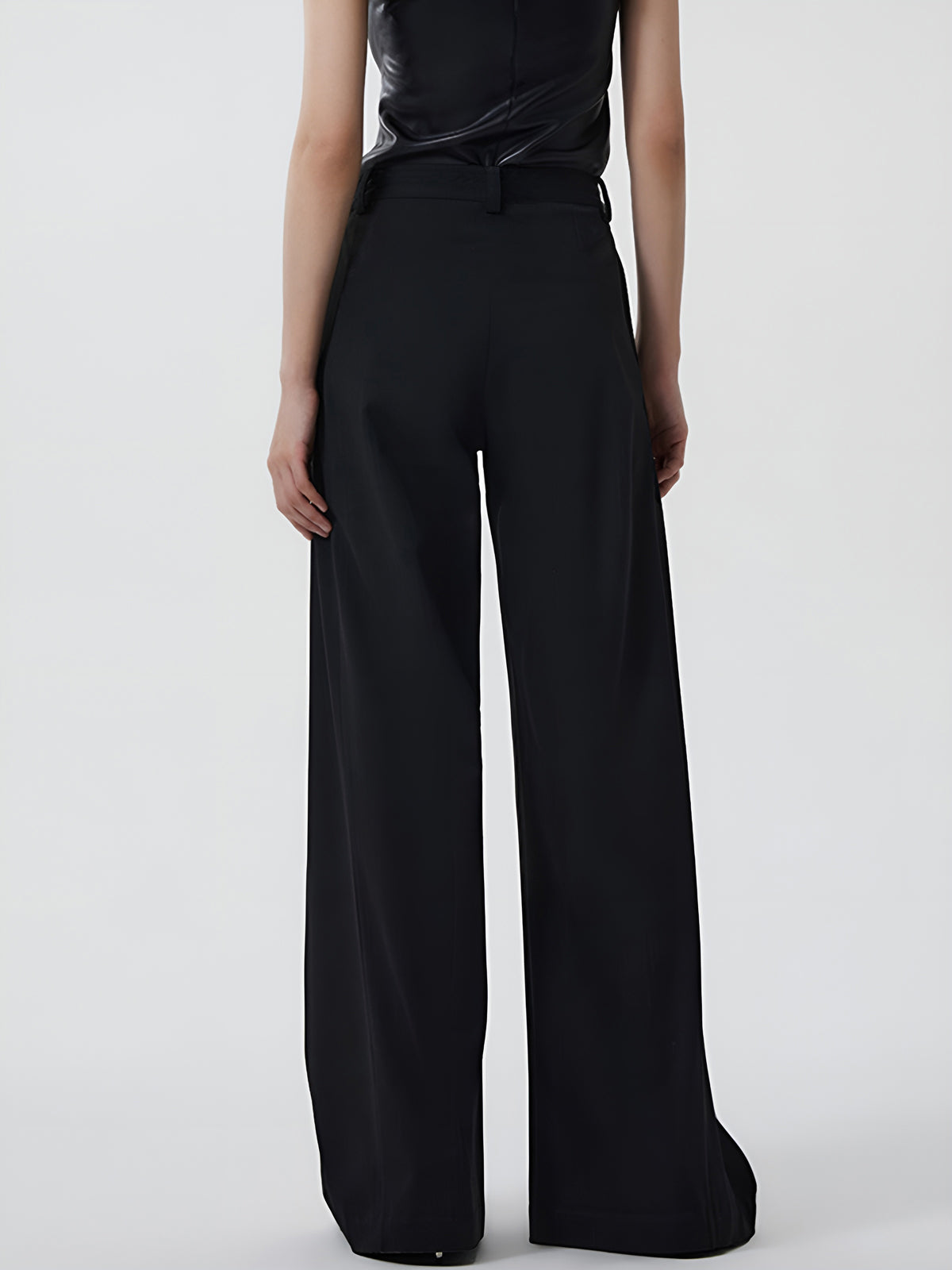 Plain Zipper Design Pants-Mesadic