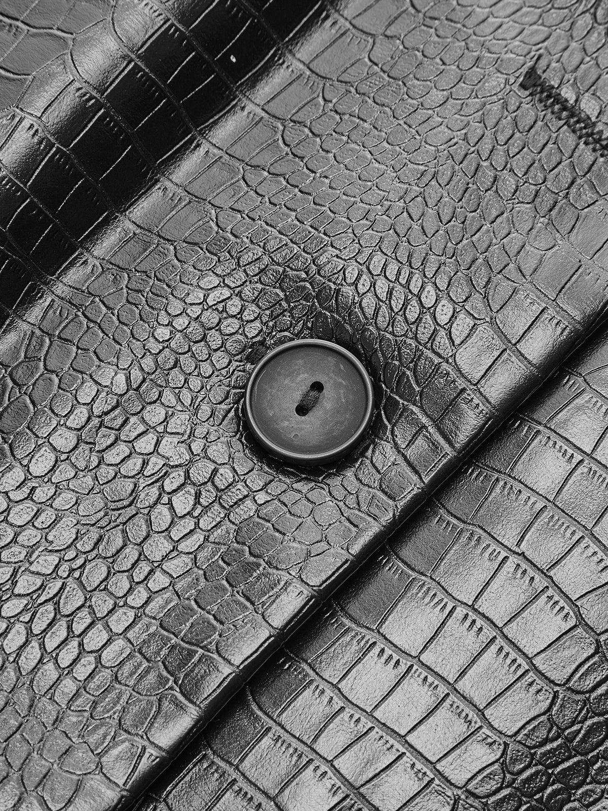 Casual Solid Shirt With Faux Leather Mini Skirt Set-CALLISTARI