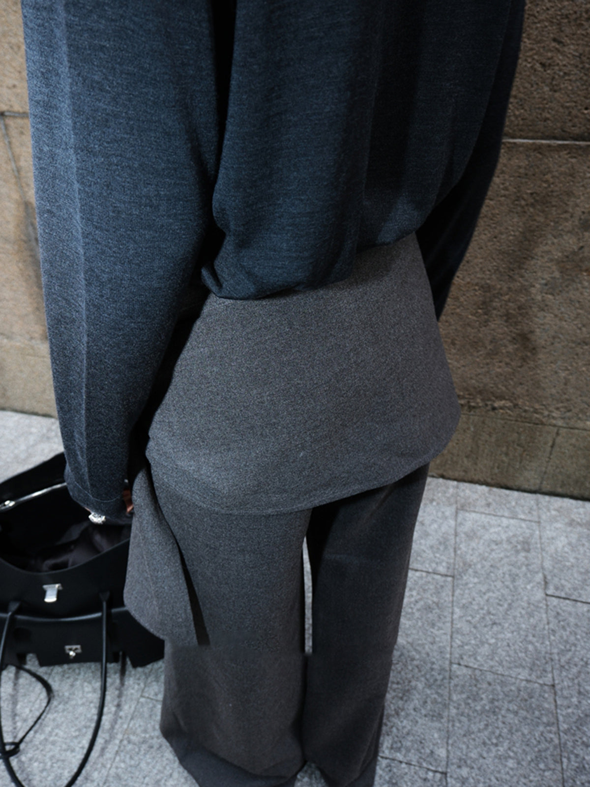 Utility Mid-Waist Knotted Design Pants-Mesadic