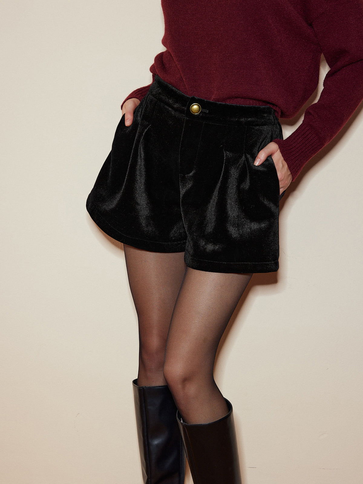 Velvet Cozy Shorts-Mesadic
