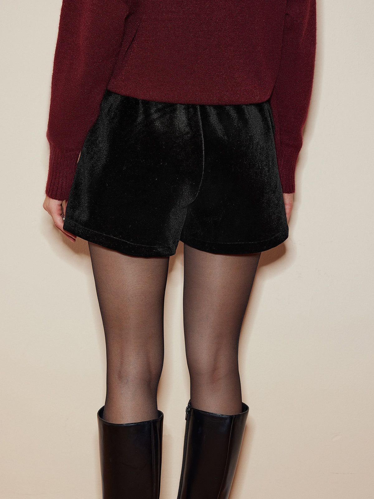 Velvet Cozy Shorts-Mesadic