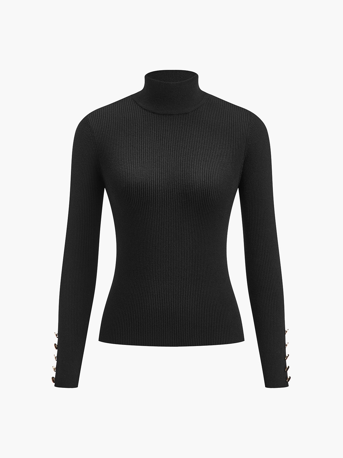 Versatile Mock Neck Skinny Sweater-Trafni