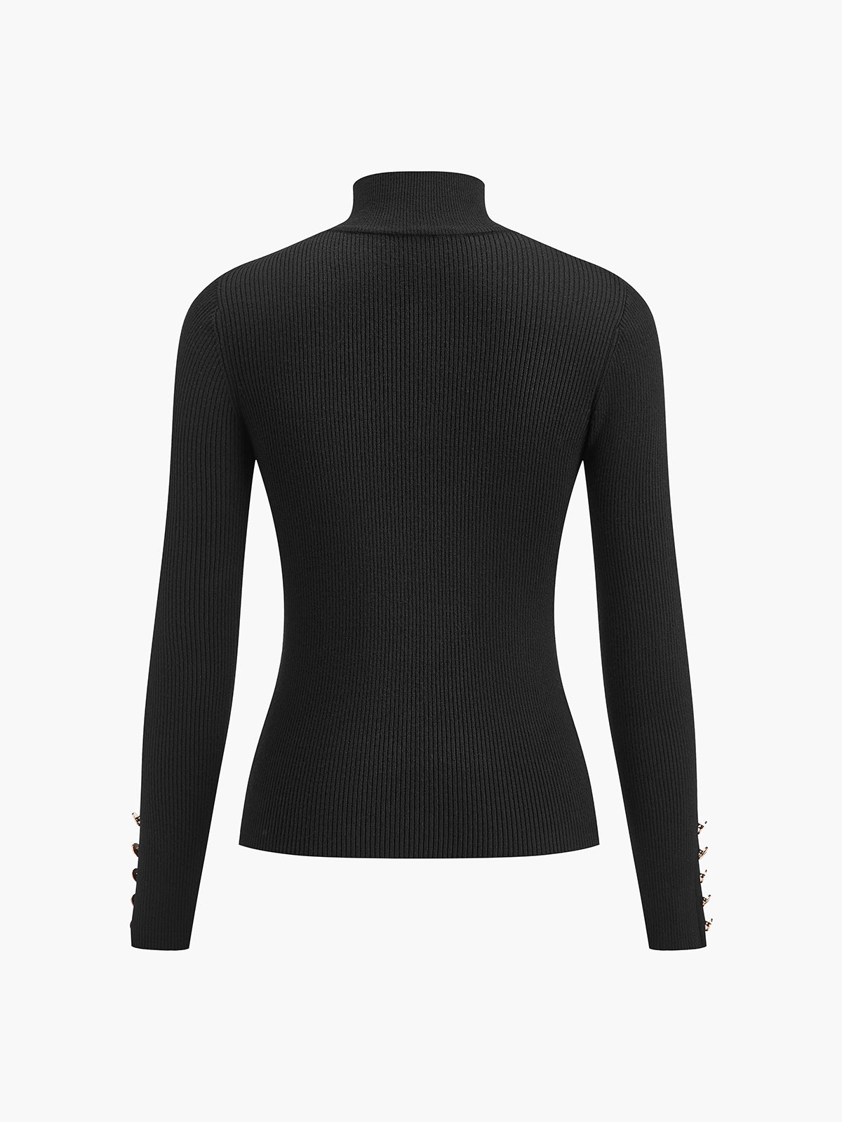 Versatile Mock Neck Skinny Sweater-Trafni