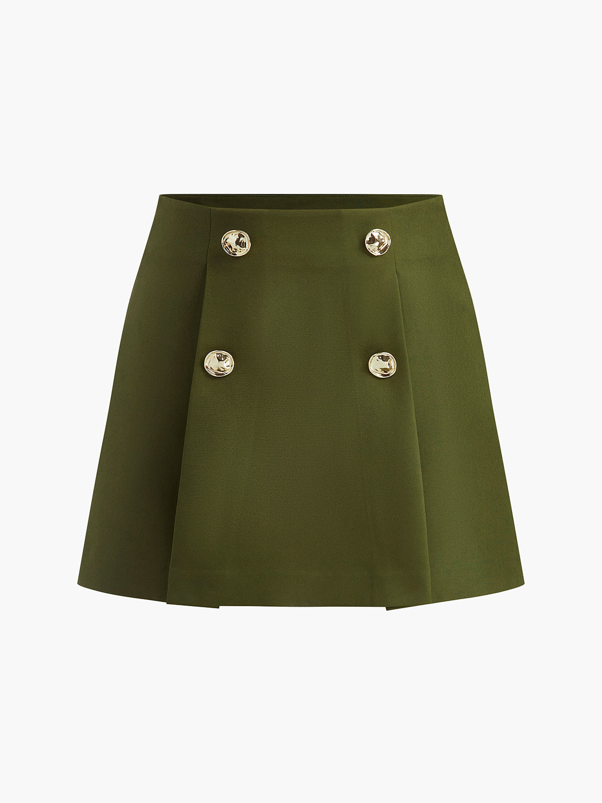 Retro Mid-Waist Pleated Mini Skirt-Mesadic