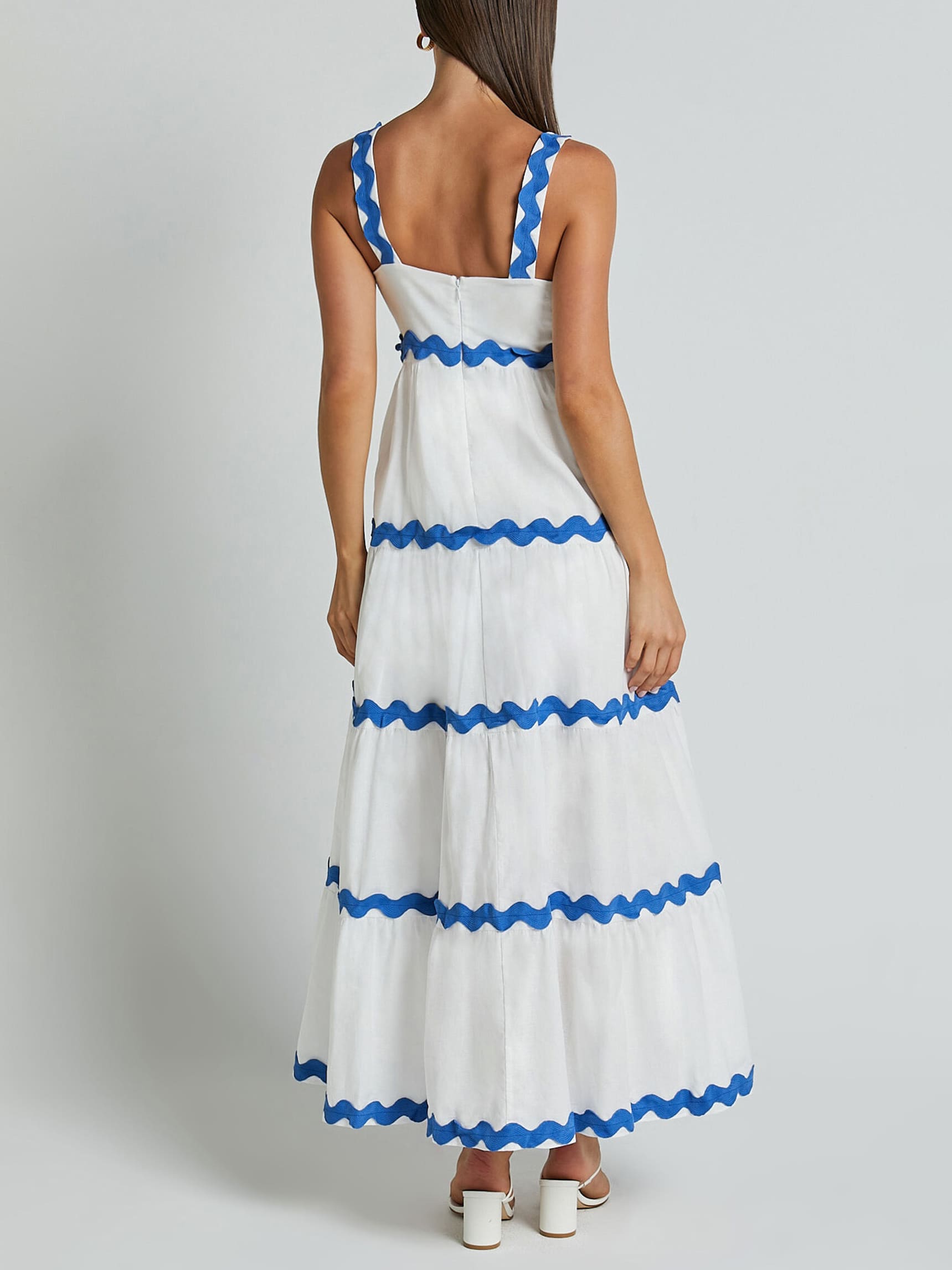 Simple Ripple Bandeau Slip Dress-CALLISTARI