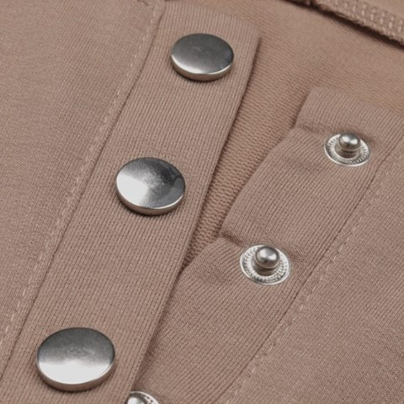 Casual Button Pullover Sweatshirt Hoodie-CALLISTARI