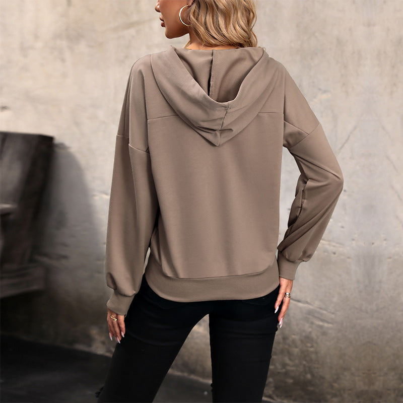 Casual Button Pullover Sweatshirt Hoodie-CALLISTARI