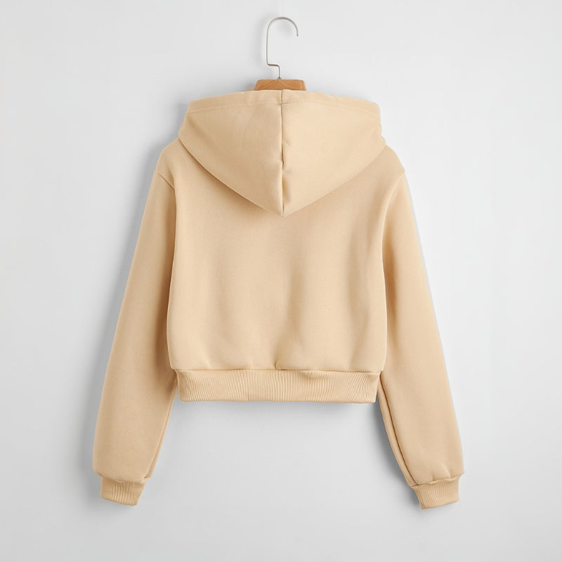Casual Short Crop Pullover Hoodie-CALLISTARI