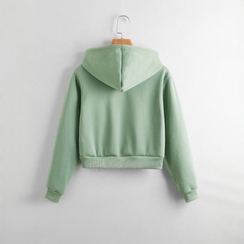 Casual Short Crop Pullover Hoodie-CALLISTARI