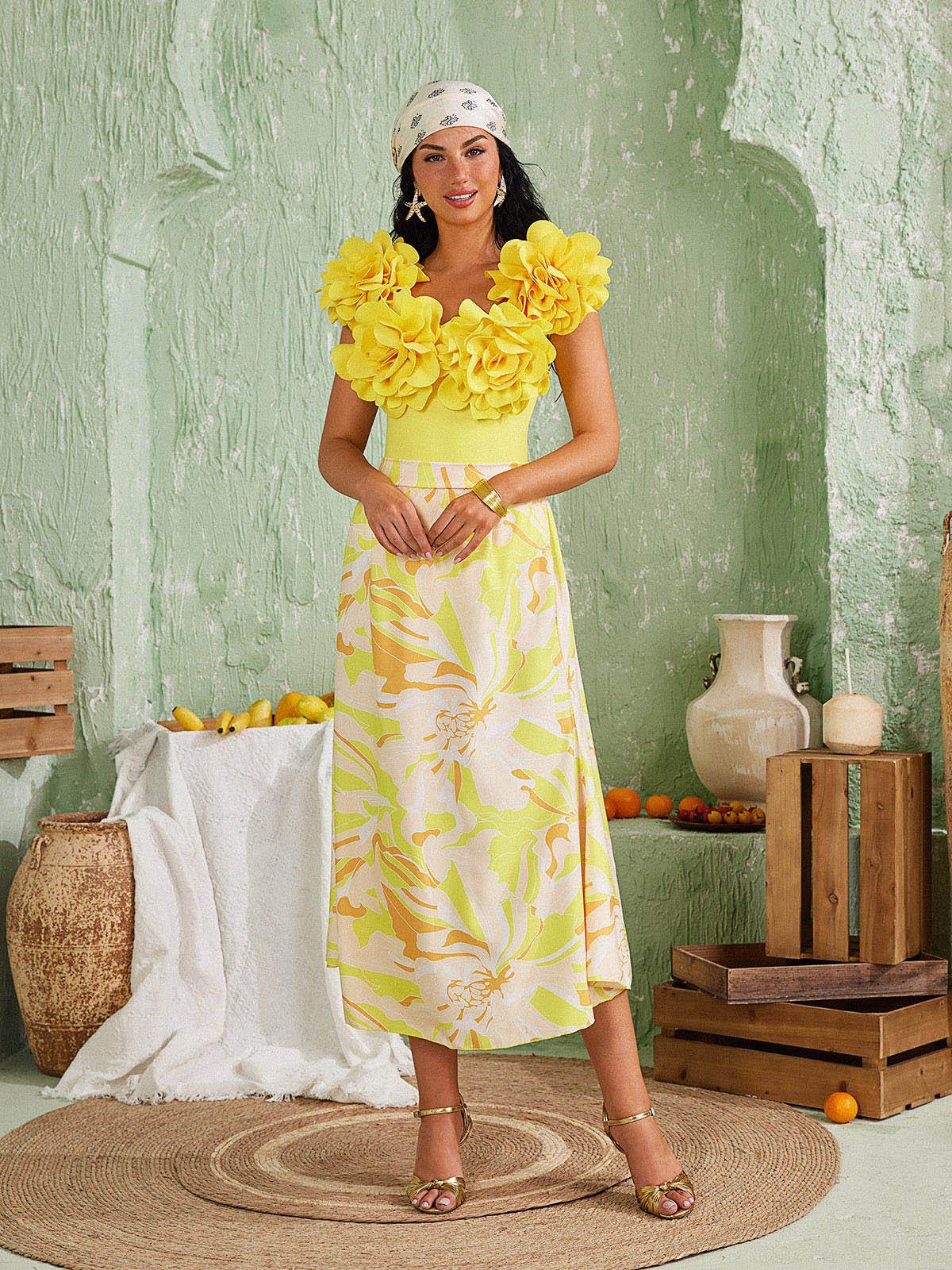 Cornelius Flower Swimwear Two Piece Set - Mew Mews