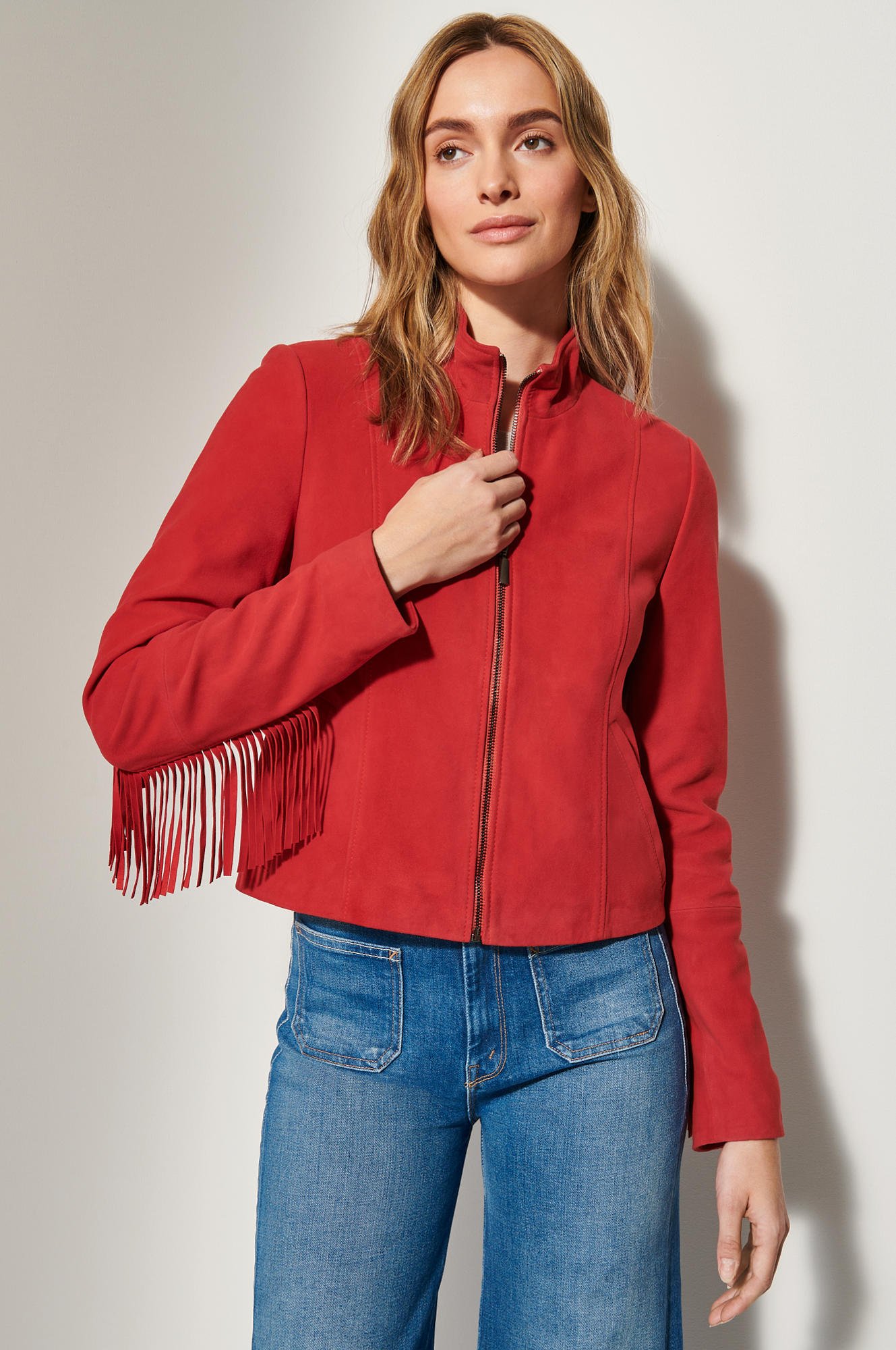 Callistari Cadie Suede Leather Jacket-CALLISTARI