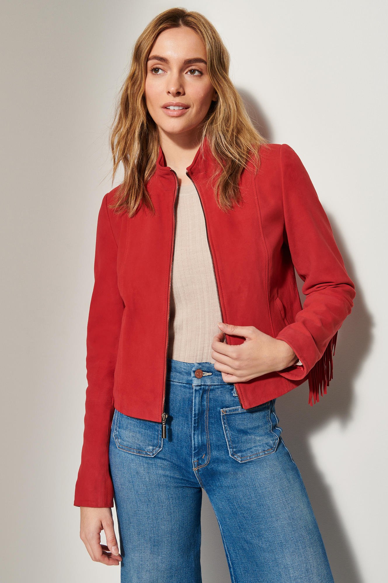Callistari Cadie Suede Leather Jacket-CALLISTARI