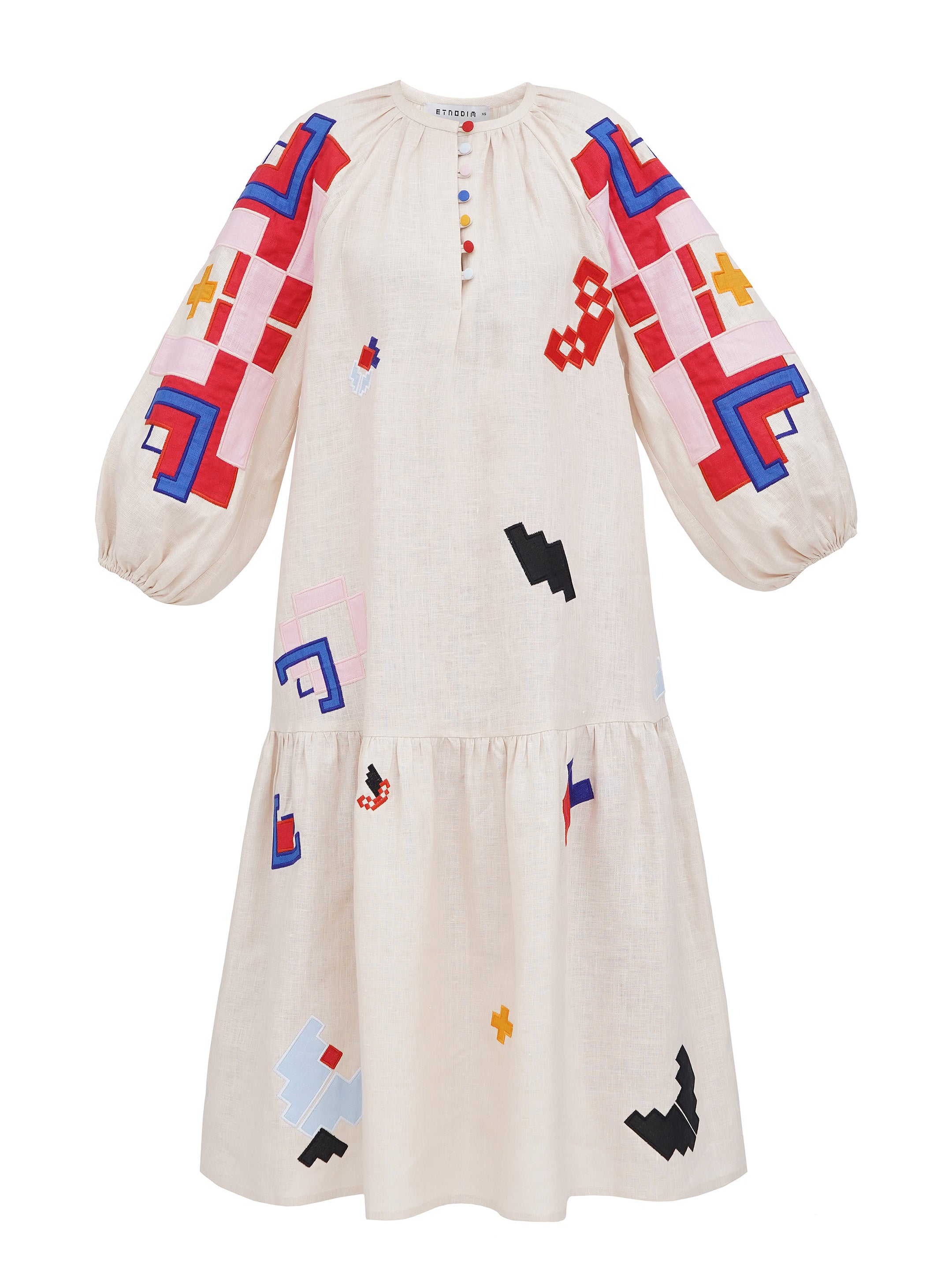 Light linen dress with and denim jacket-CALLISTARI