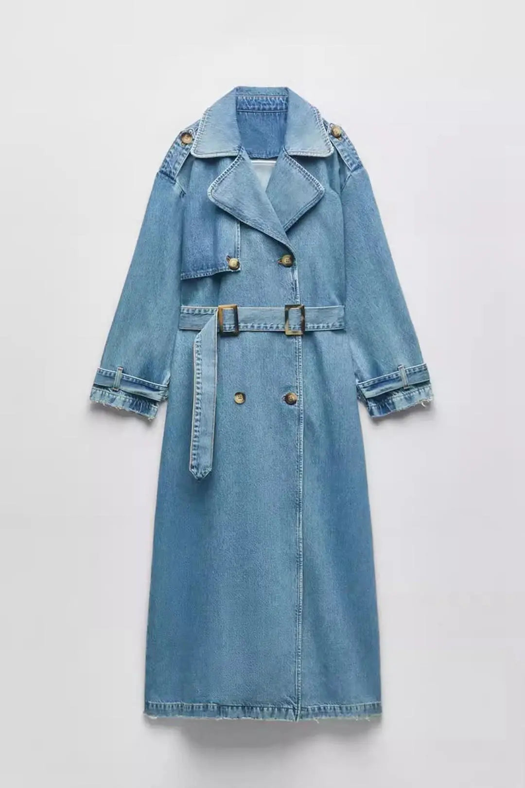 Light linen dress with and denim jacket-CALLISTARI