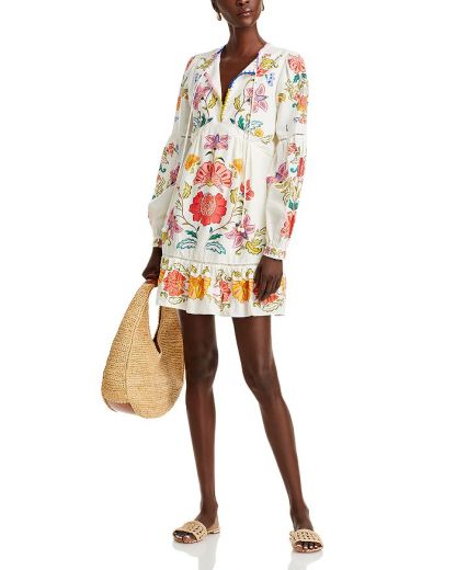 Callistari Floral Insects Mini Dress-CALLISTARI