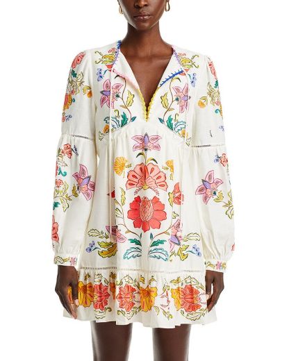 Callistari Floral Insects Mini Dress-CALLISTARI