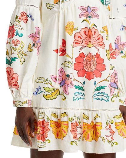 Callistari Floral Insects Mini Dress-CALLISTARI