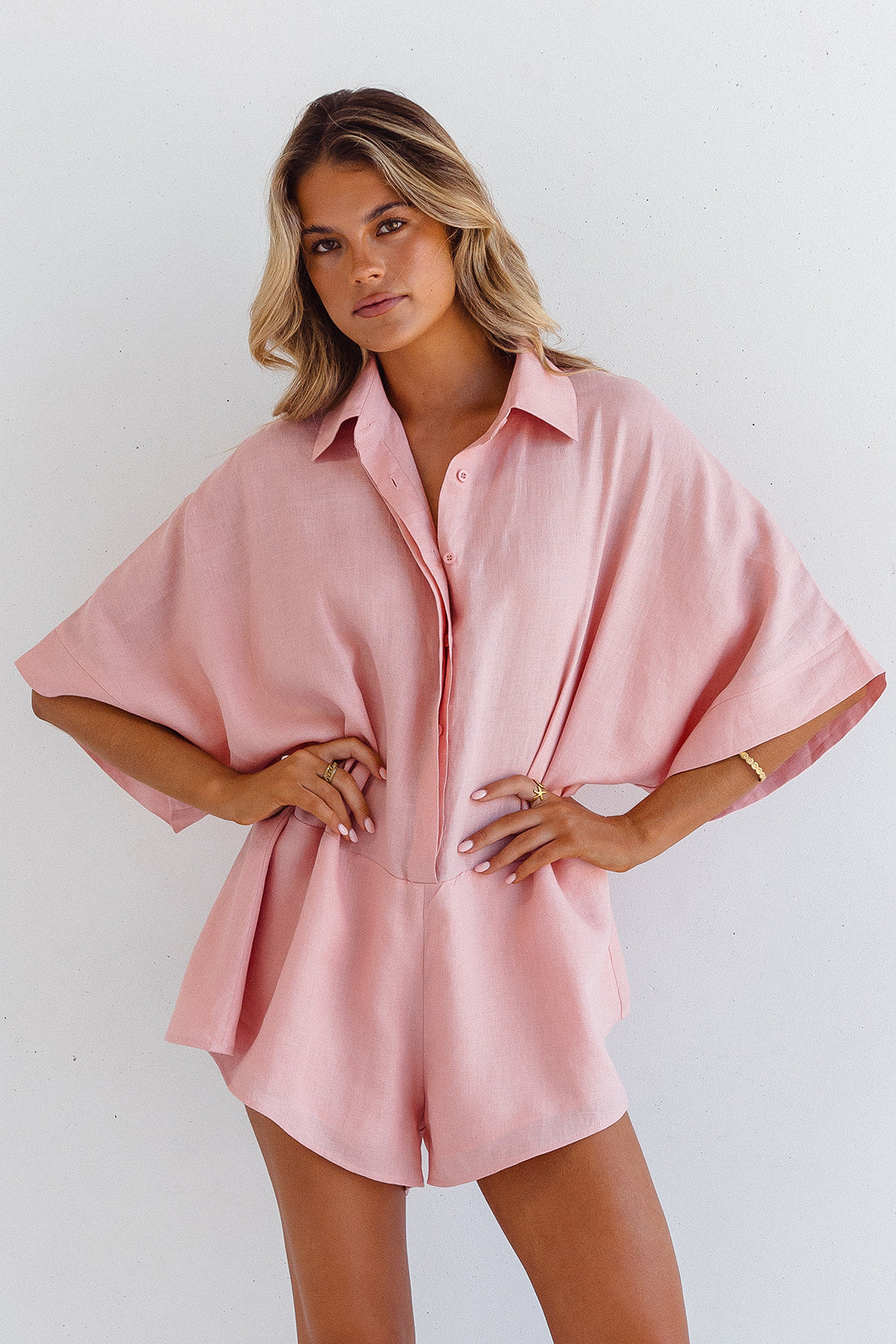 Retro mid denim jumpsuit